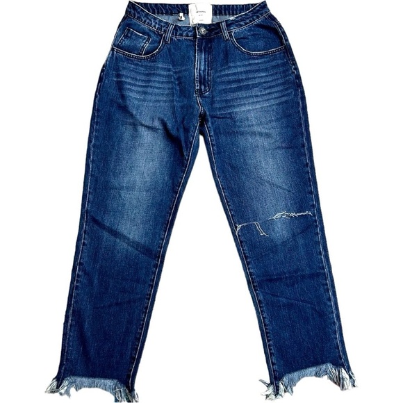One Teaspoon Awesome Baggies High Waist Straight Leg Denim Jeans, Size 29 NWOT - Picture 3 of 15